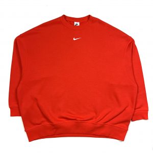 a vintage nike oversized red centre swoosh logo sweatshirt