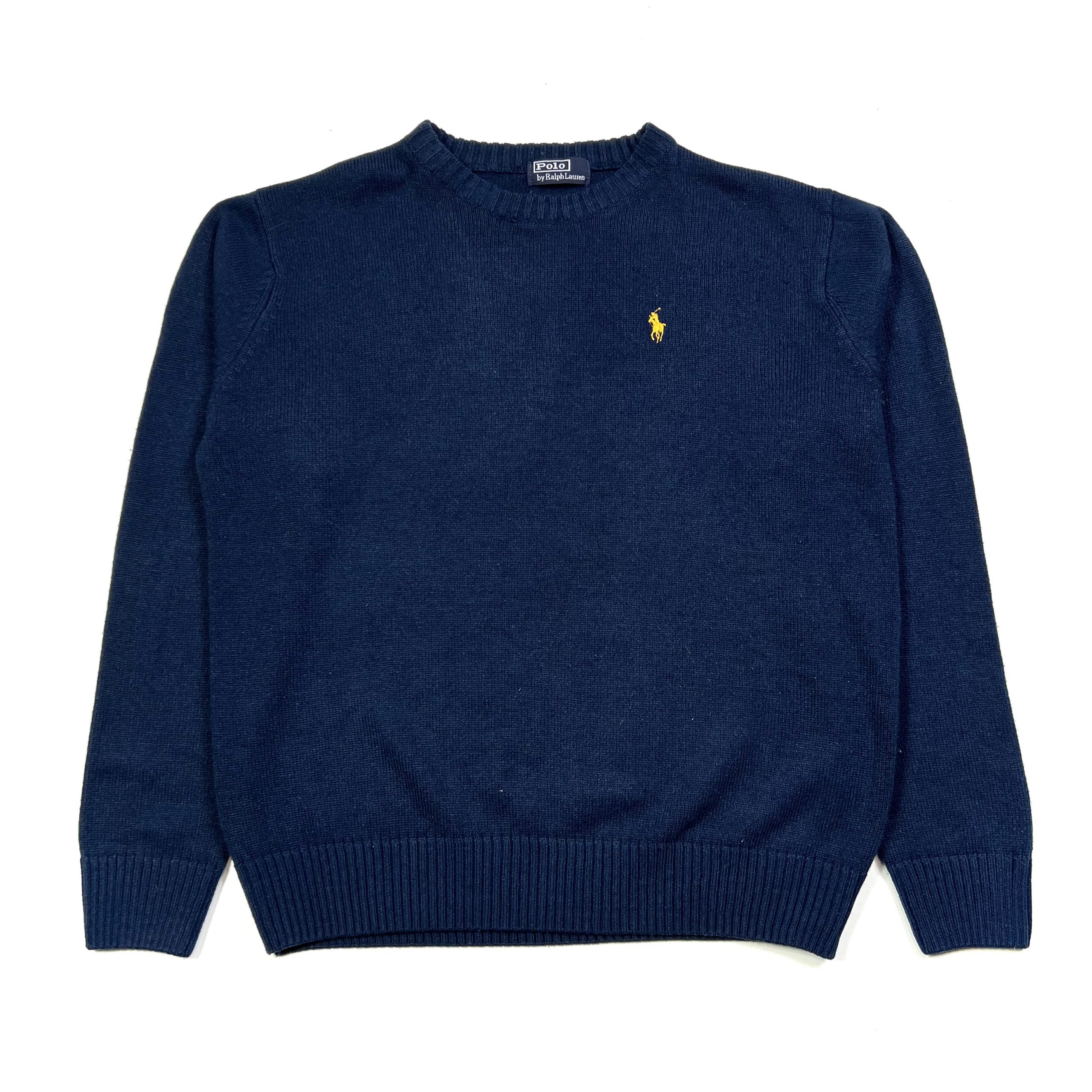 ralph lauren navy knit jumper