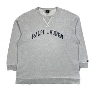 ralph lauren grey embroidered vintage sweatshirt