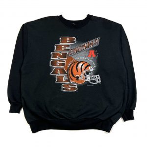 Black vintage 90s NFL Cincinnati Bengals printed sweatshirt