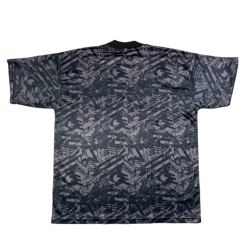 a retro adidas trefoil all over print t-shirt in black