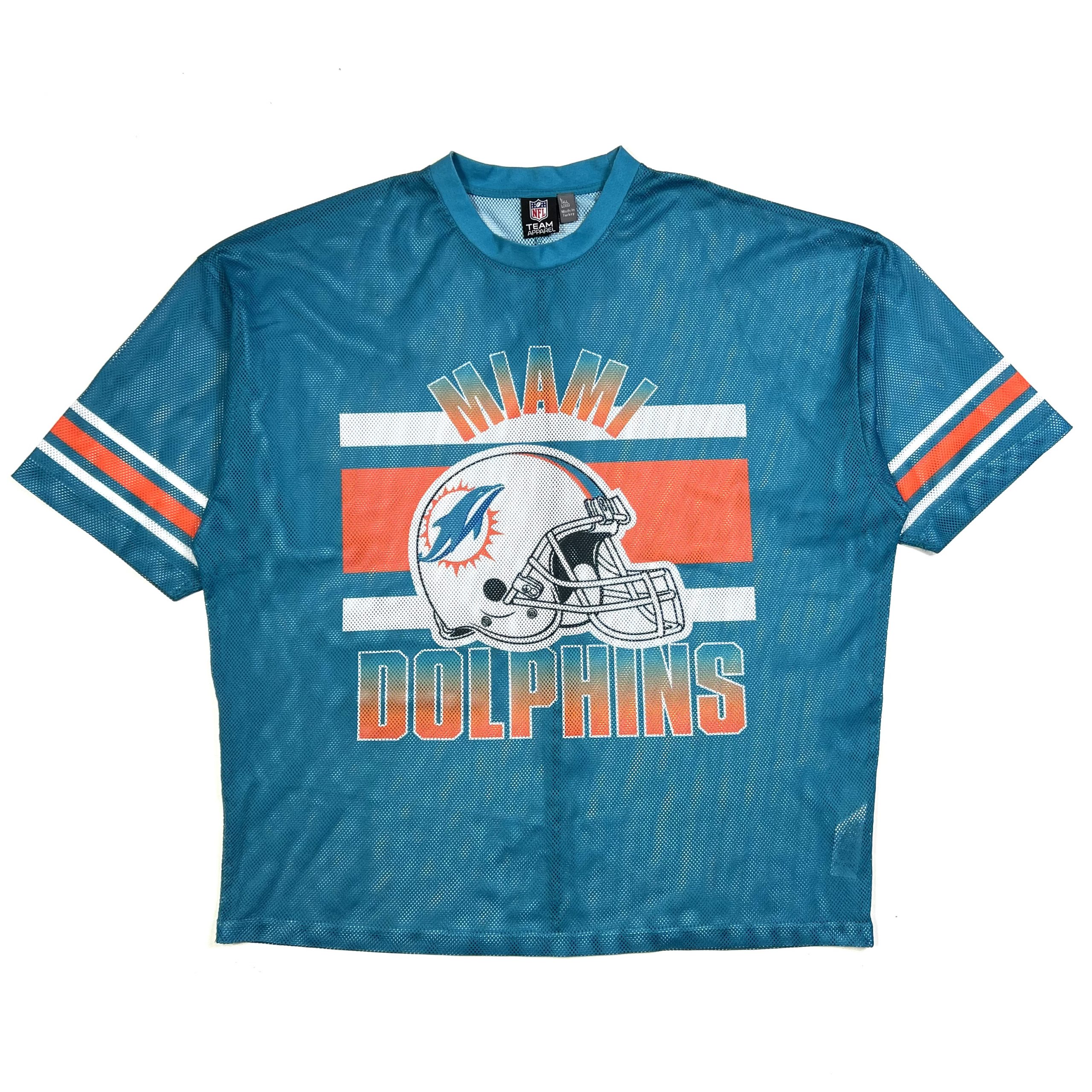 Miami Dolphins Vintage NFL Oversized Arch Tee in Teal