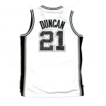 Adidas NBA Spurs white jersey with “Duncan 21” on the back