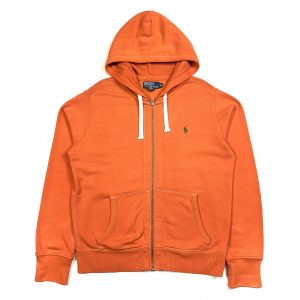 Orange Ralph Lauren quarter zip hoodie