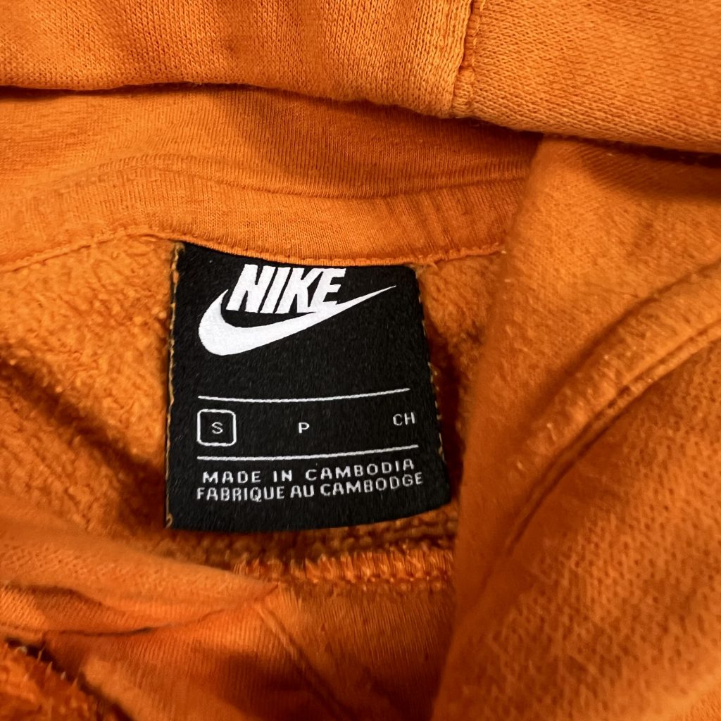 Nike Club orange hoodie size small