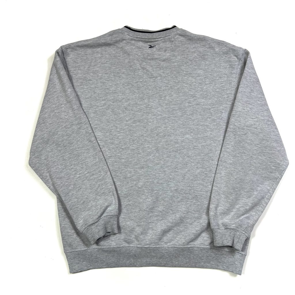 a grey reebok essential logo vintage sweatshirt