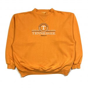 a vintage oversized american, tennessee embroidered orange sweatshirt