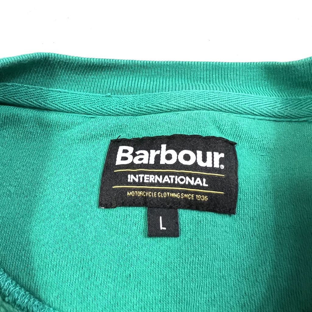 a vintage barbour printed green sweatshirt