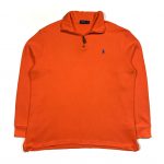 a orange ralph lauren quarter-zip jumper