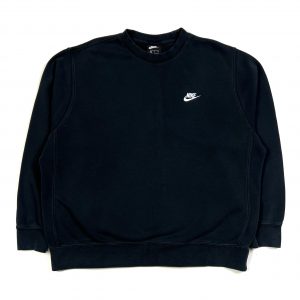 a black vintage nike club sweatshirt with embroidered logo a black vintage nike club sweatshirt with embroidered logo