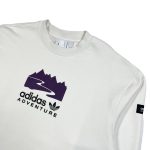 Cream Adidas Adventure Trefoil logo sweatshirt