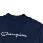 Navy vintage champion sweatshirt with embroidered logo