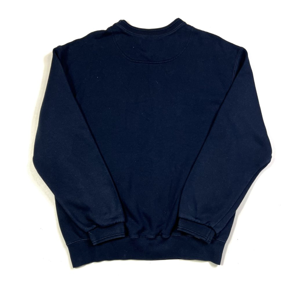 A navy Champion embroidered spell out sweatshirt