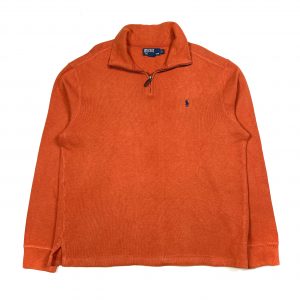 Orange Ralph Lauren quarter-zip jumper