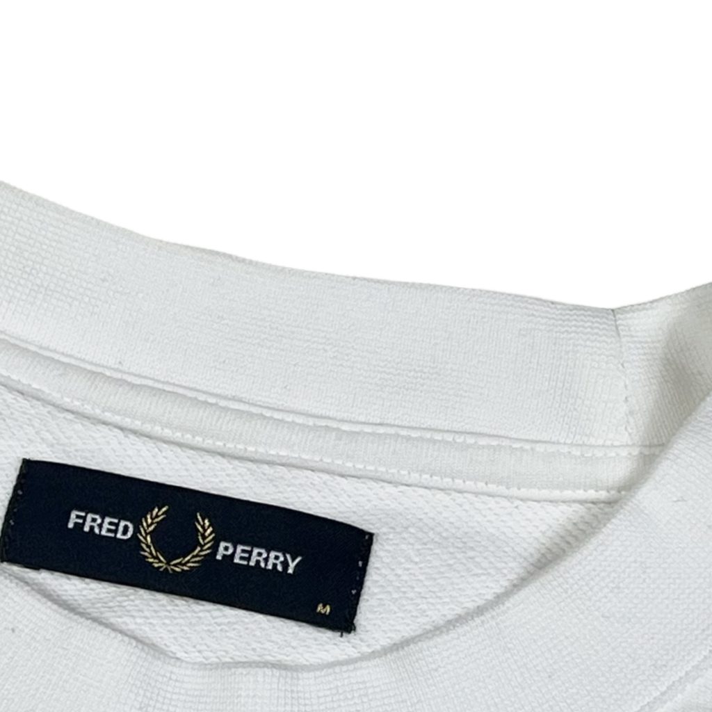 White vintage Fred Perry sweatshirt, size medium