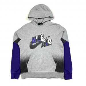 Old vintage Nike Air grey and purple printed hoodie