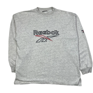 Grey Reebok vintage sweatshirt with embroidered logo