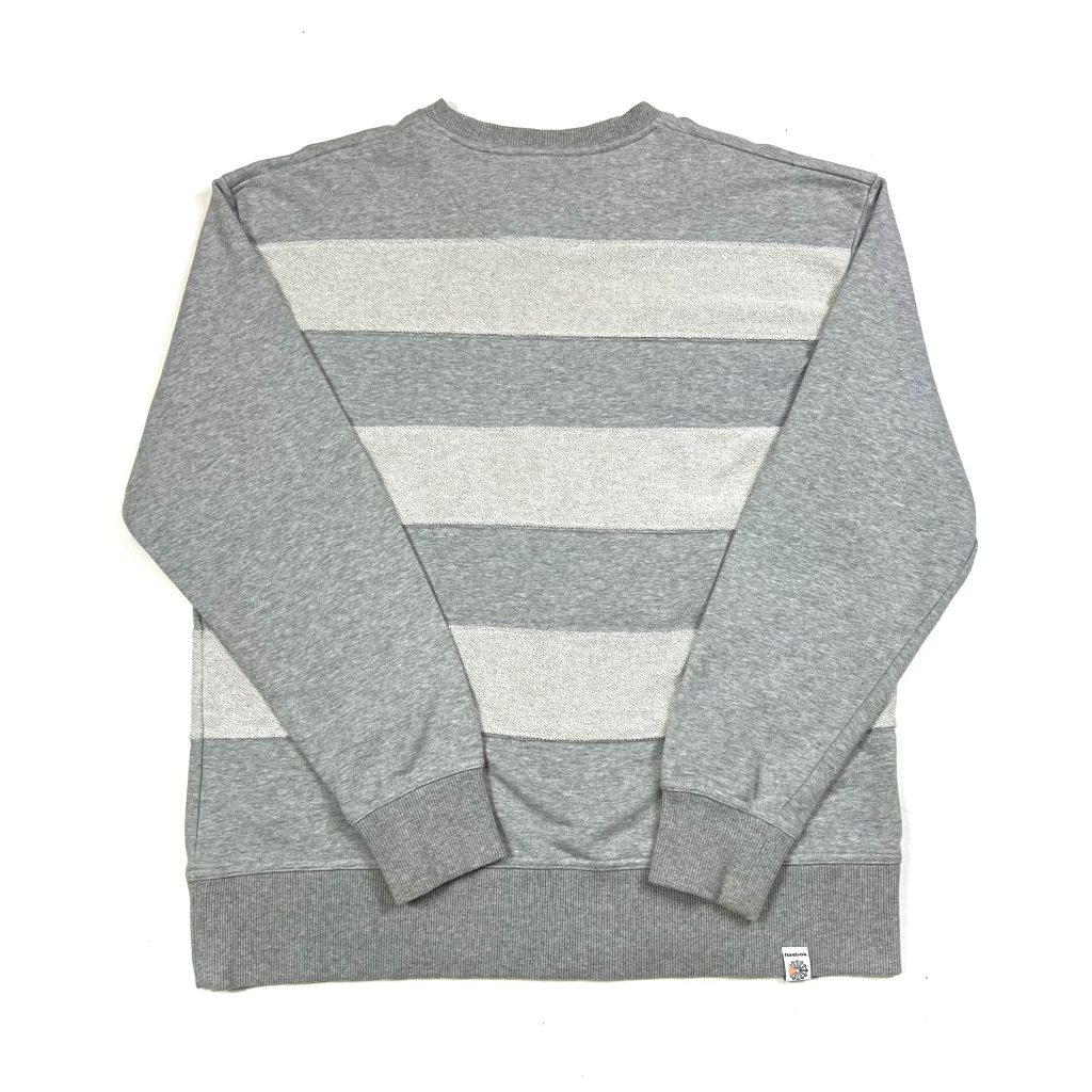 vintage grey reebok essential striped sweatshirt