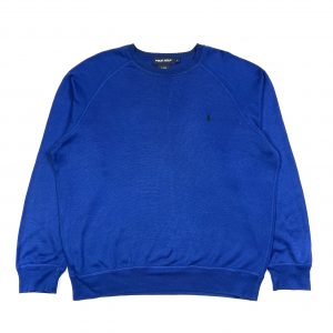 vintage ralph lauren bright blue knit jumper