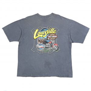 grey harley-davidson kentucky motorcycle printed back graphic t-shirt