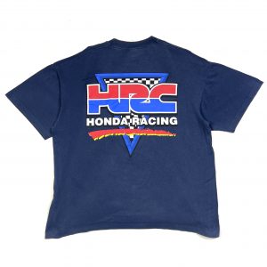 vintage honda racing hrc printed graphic back t-shirt