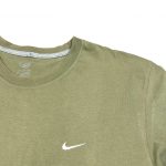 vintage khaki nike short sleeve t-shirt with swoosh logo