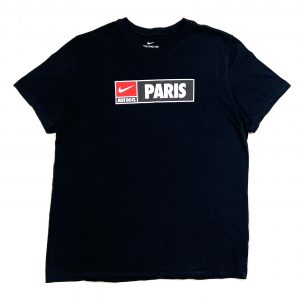 nike x paris “just do it” black printed t-shirt