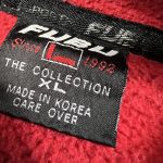 fubu red embroidered vintage fleece hoodie