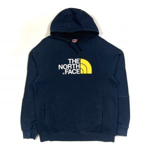 the north face navy printed logo hoodie size medium