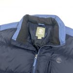 timberland navy zip up puffer jacket with zip pockets