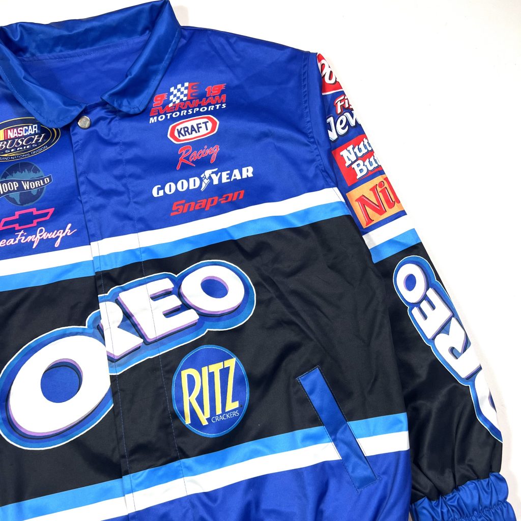 intage oreo ritz usa racing jacket with american brands sponsorship logo