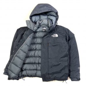a vintage north face goose down padded waterproof jacket