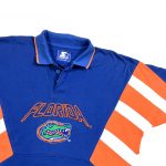 vintage starter branded usa florida gators blue embroidered polo shirt