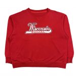 vintage red embroidered usa basketball sweatshirt
