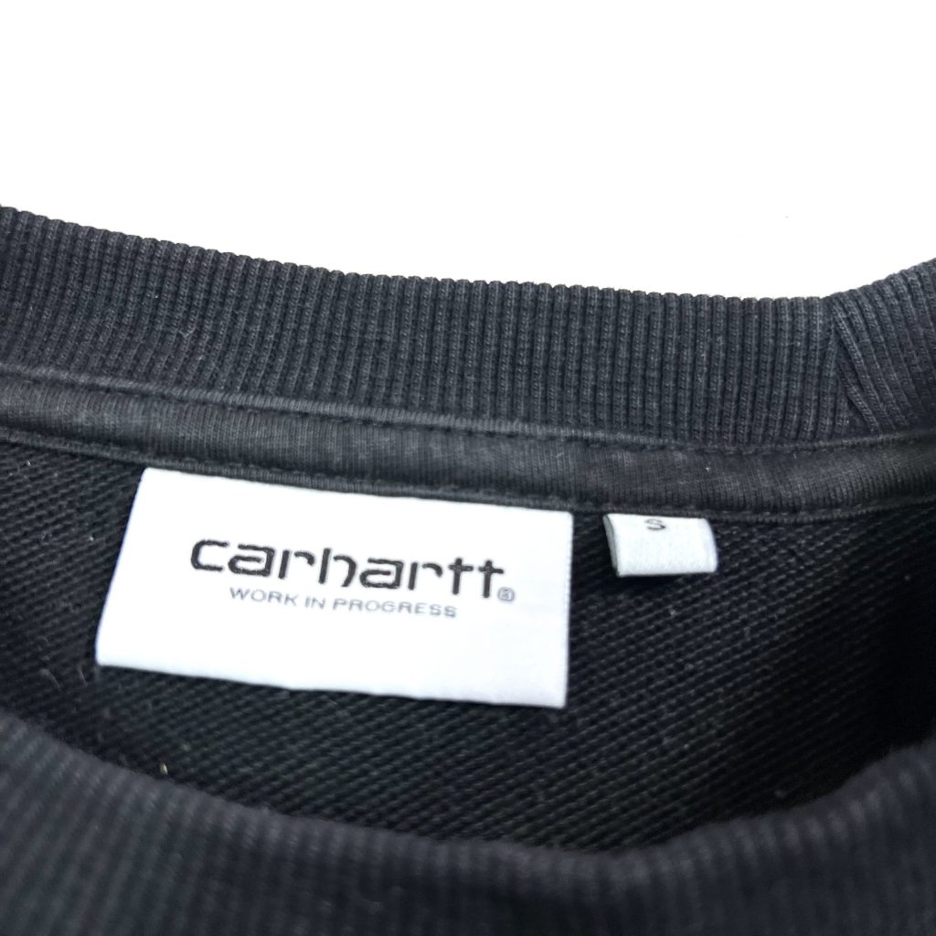 vintage carhartt miniature logo black sweatshirt