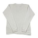 tommy hilfiger cream vintage thick knit jumper with small embroidered logo