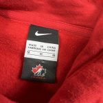 nike canada hockey red embroidered hoodie