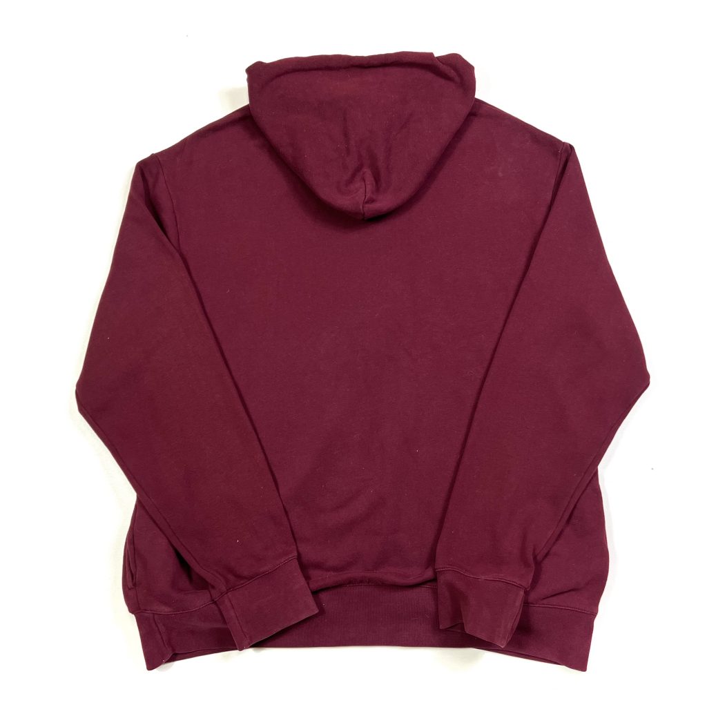 vintage ralph lauren bear printed burgundy hoodie