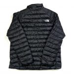 the north face black bubble puffer zip up puffer jacket
