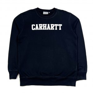 vintage carhartt black printed spell out sweatshirt