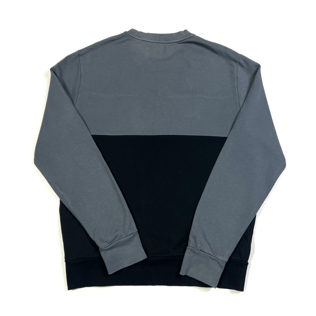 grey and black block colour fred perry vintage sweatshirt
