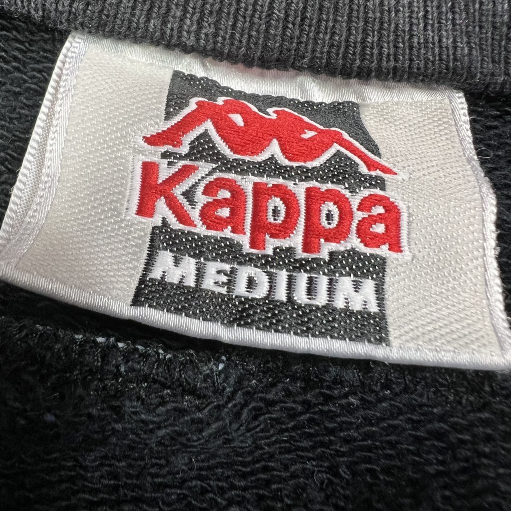 a black vintage kappa centre logo quarter-zip sweatshirt
