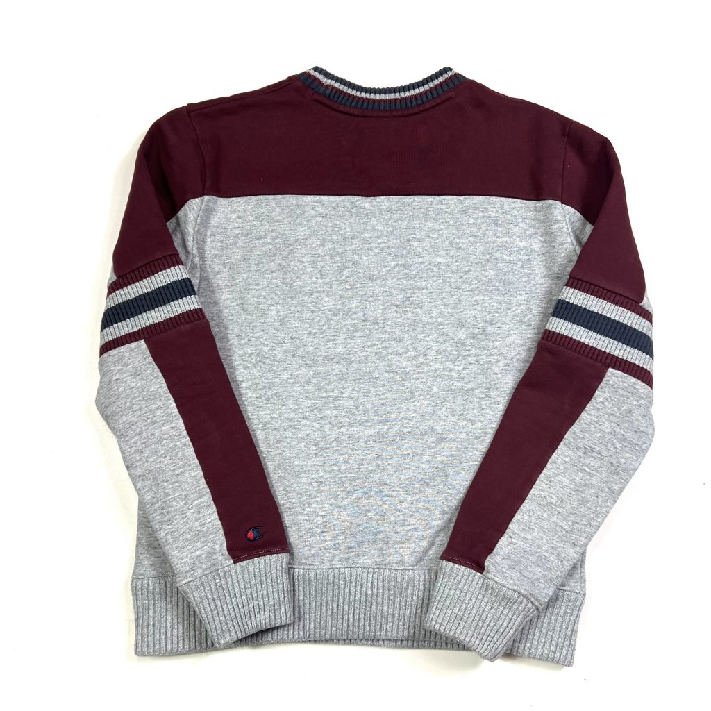 vintage champion grey spell out script logo printed sweatshirt