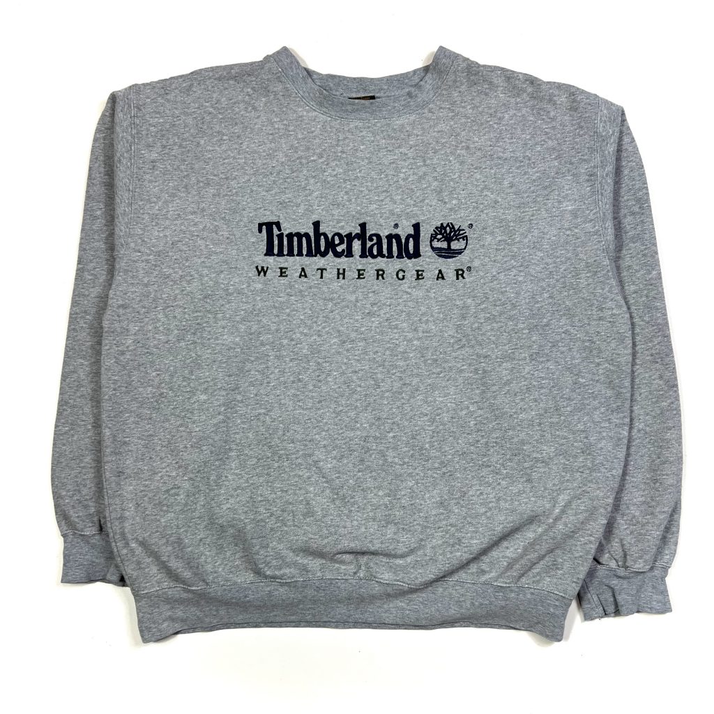 Grey Embroidered Vintage Timberland Sweatshirt