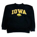 A Vintage American University Football Iowa Hawkeyes Black Sweatshirt