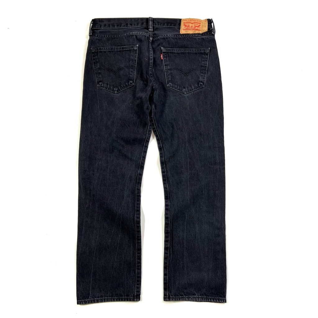 black vintage levi’s 501 straight leg jeans