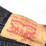 black vintage levi’s 501 straight leg jeans