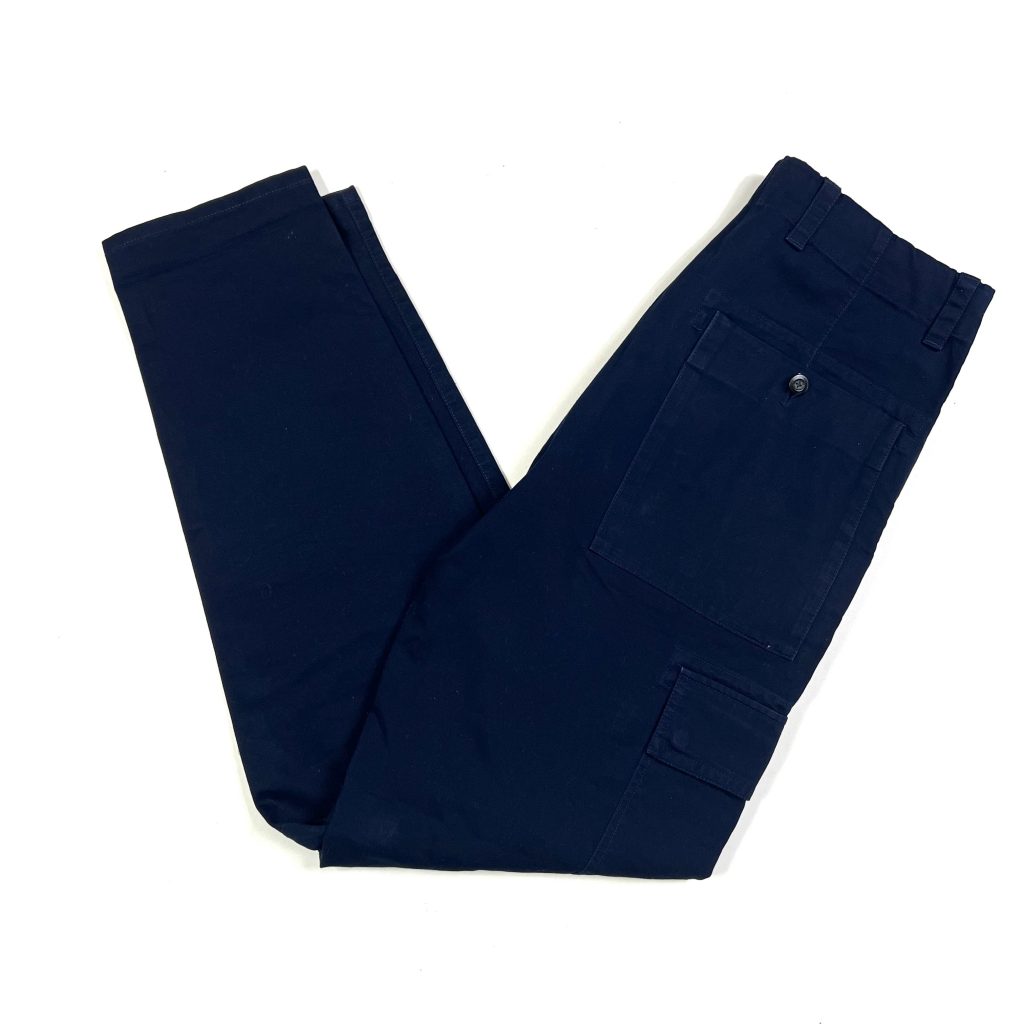 mens lacoste branded navy cargo trousers
