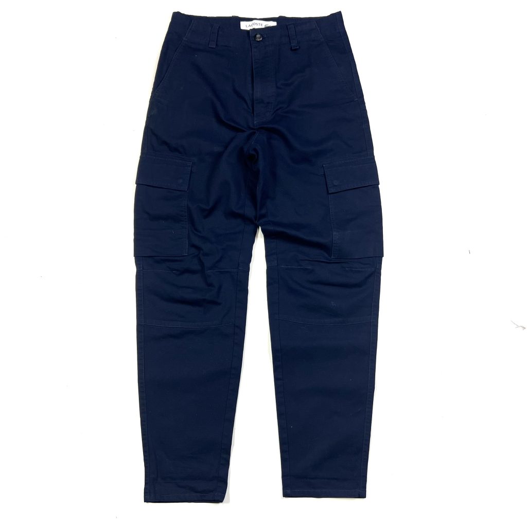 navy lacoste cargo pocket trousers