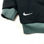 Vintage Nike Swoosh Green Reversible Quarter-Zip Jacket Nike Swoosh Black Reversible Vintage Quarter-Zip Fleece With Poppers